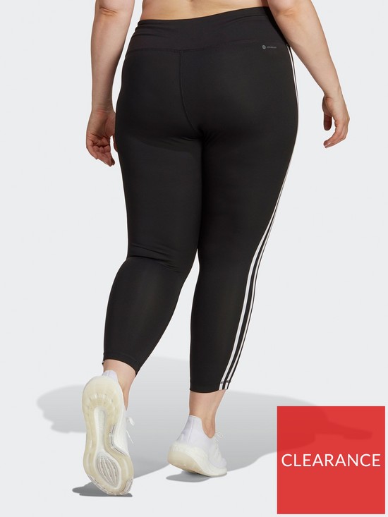 stillFront image of adidas-womens-performance-train-essentials-3-stripes-high-waisted-78-leggings-black