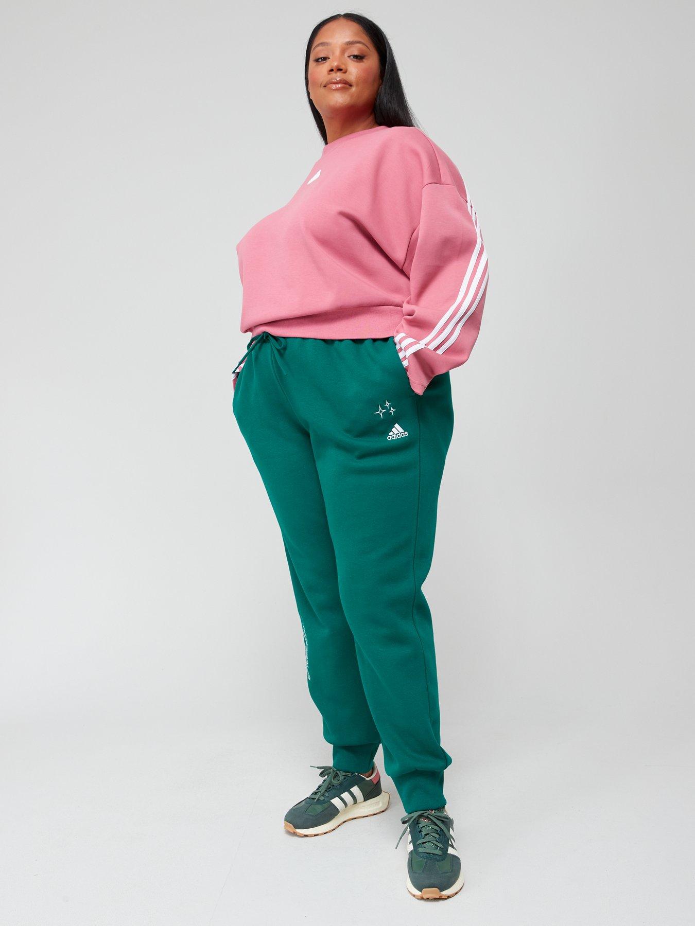 Green adidas joggers online womens