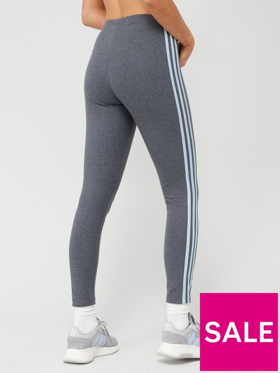 stillFront image of adidas-sportswear-essentials-3-stripes-high-waisted-single-shirt-leggings-dark-grey