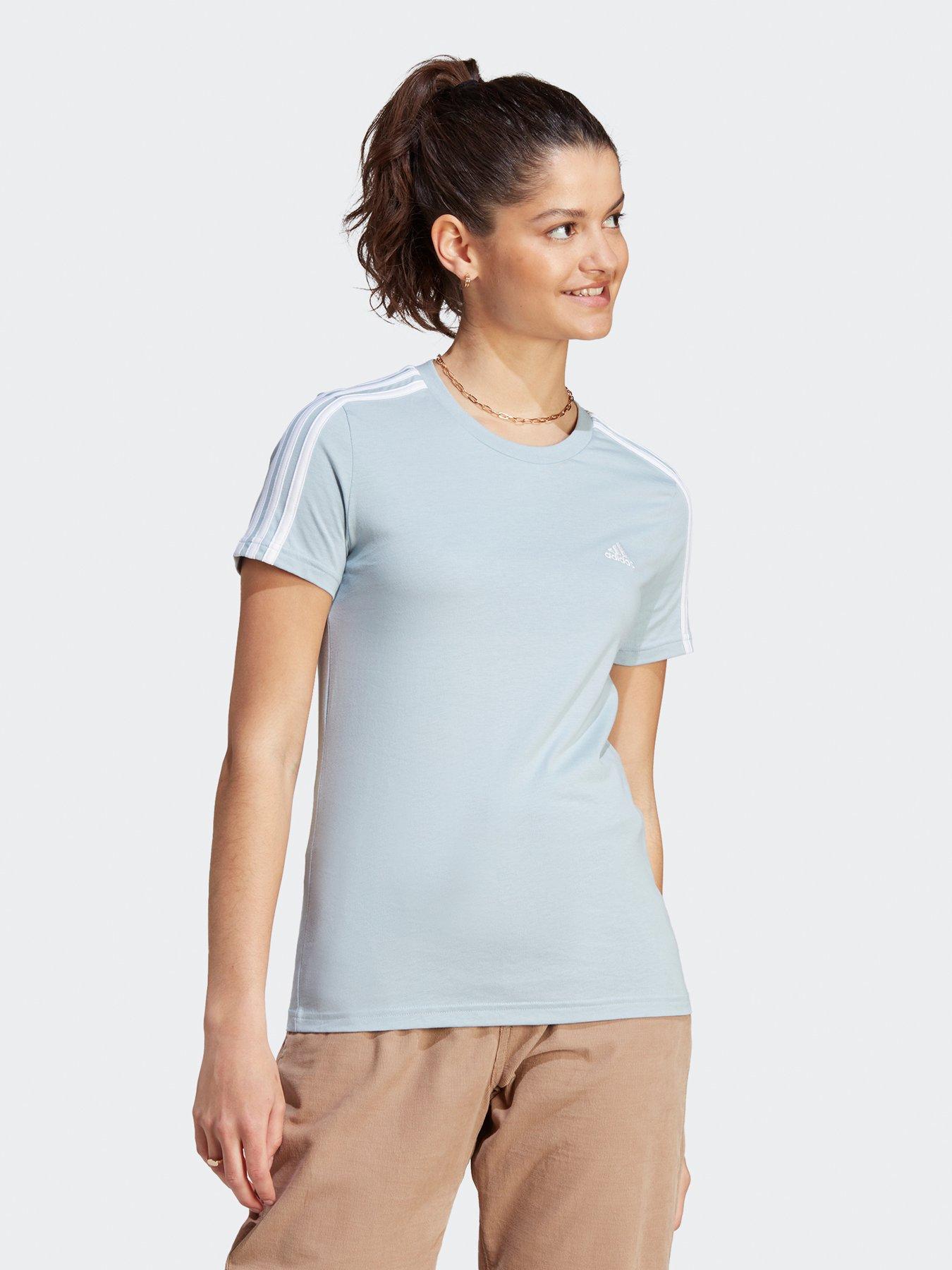 Adidas 3 stripe t shirt outlet womens