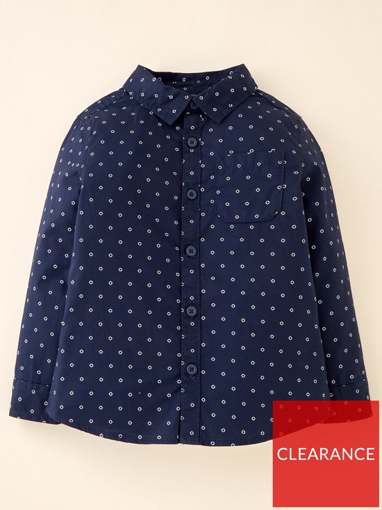 front image of eve-and-milo-childrensnbspgeometric-shirt-navy
