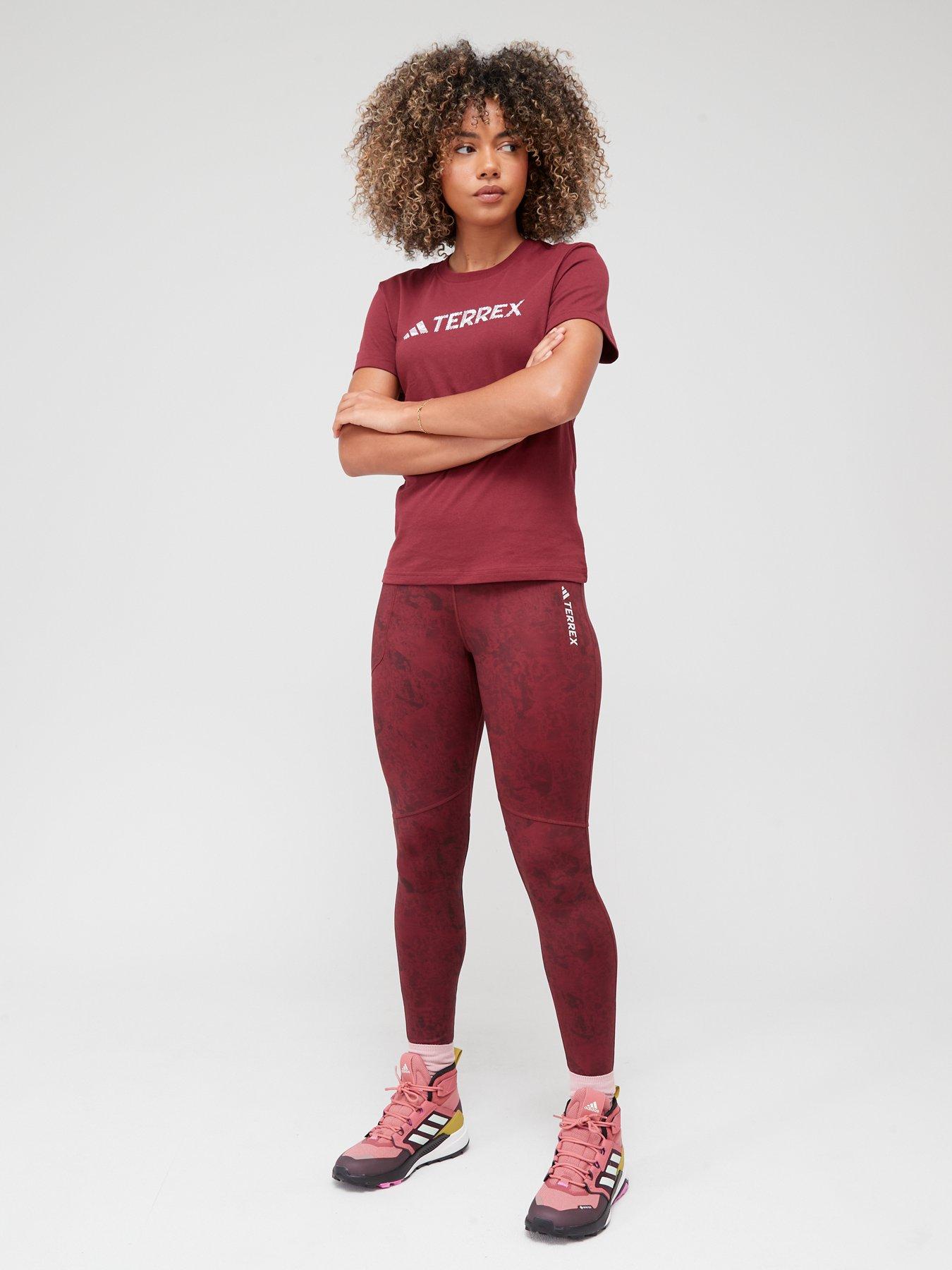 adidas TERREX Multi Allover Print Leggings (Plus Size) - Burgundy, Women's  Hiking