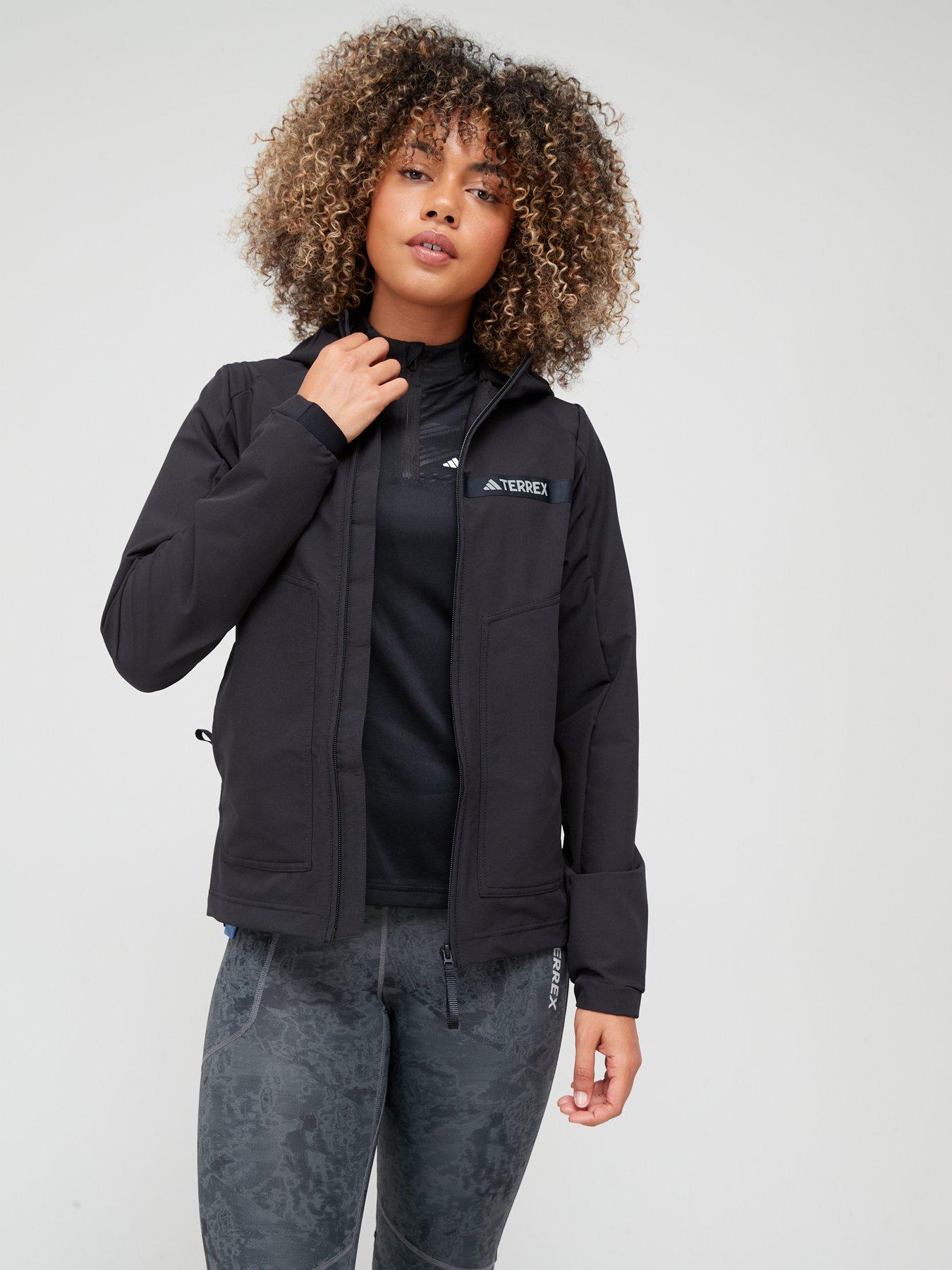 Adidas womens coat sales black