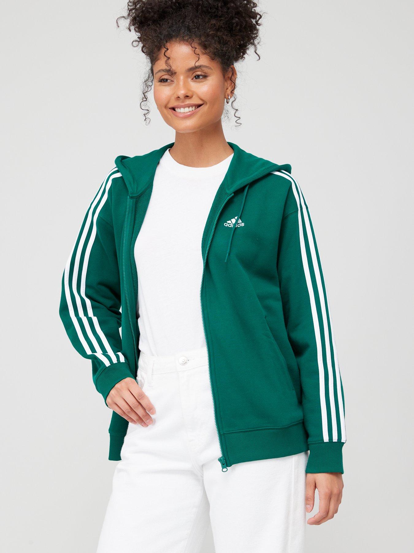 Adidas zip up 2025 hoodie womens green