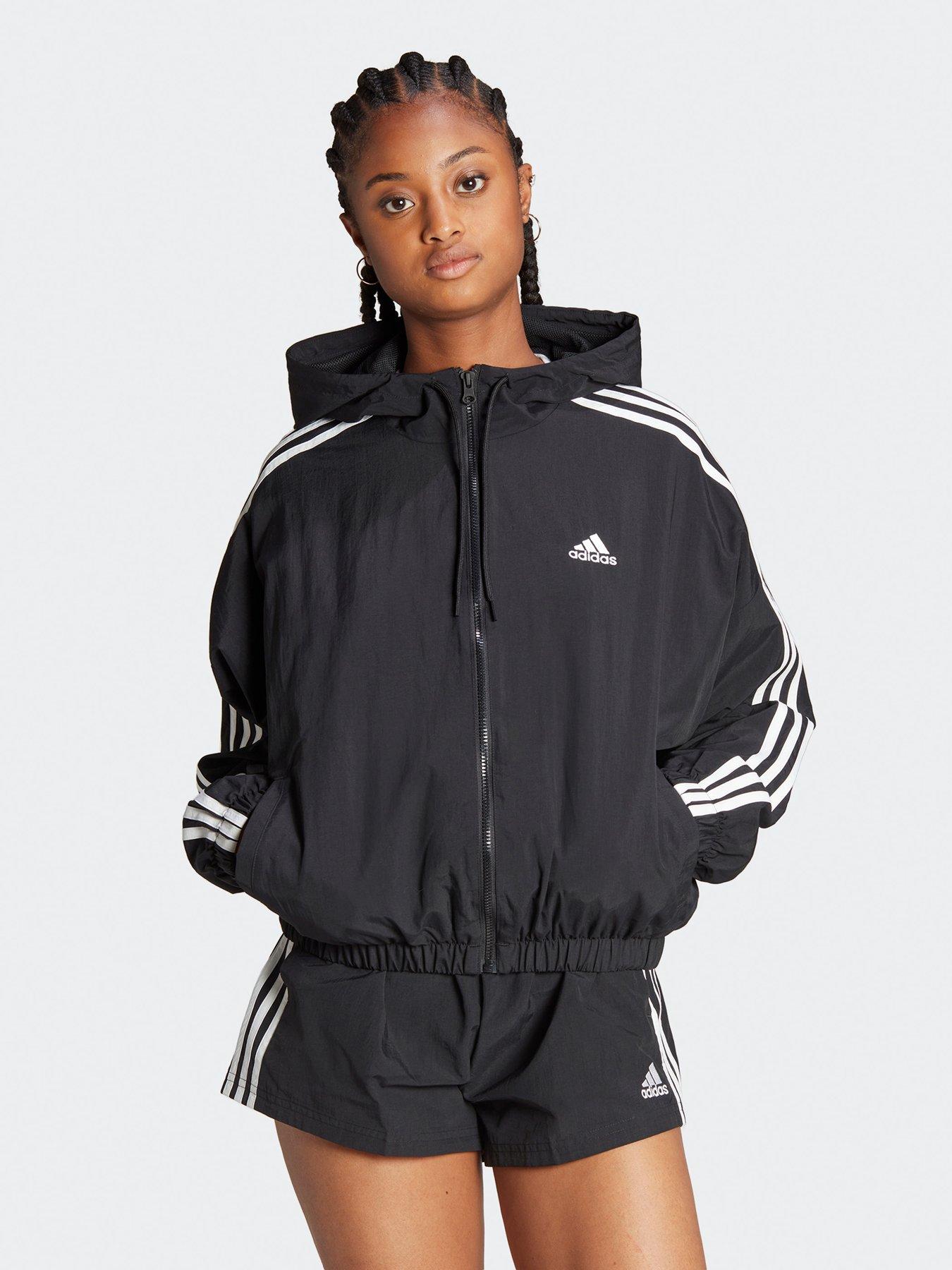 adidas Sportswear Essentials 3-stripes Woven Windbreaker - Black