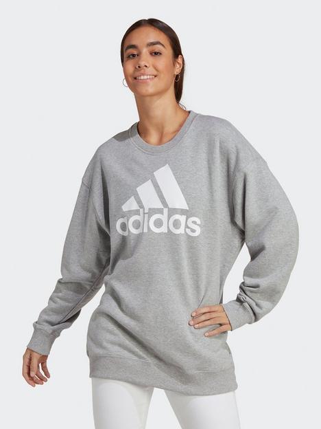 adidas-sportswear-essentials-big-logo-oversized-french-terry-sweatshirt-greywhite