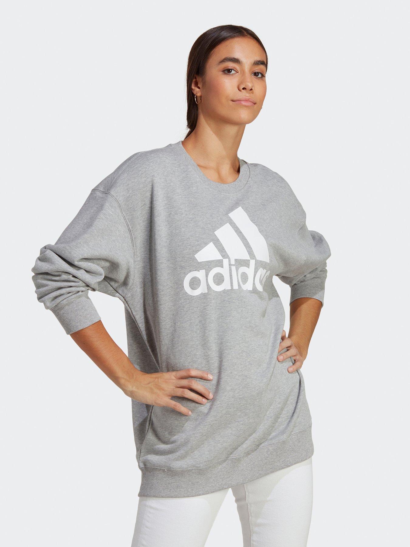 adidas trefoil sweatshirt grey