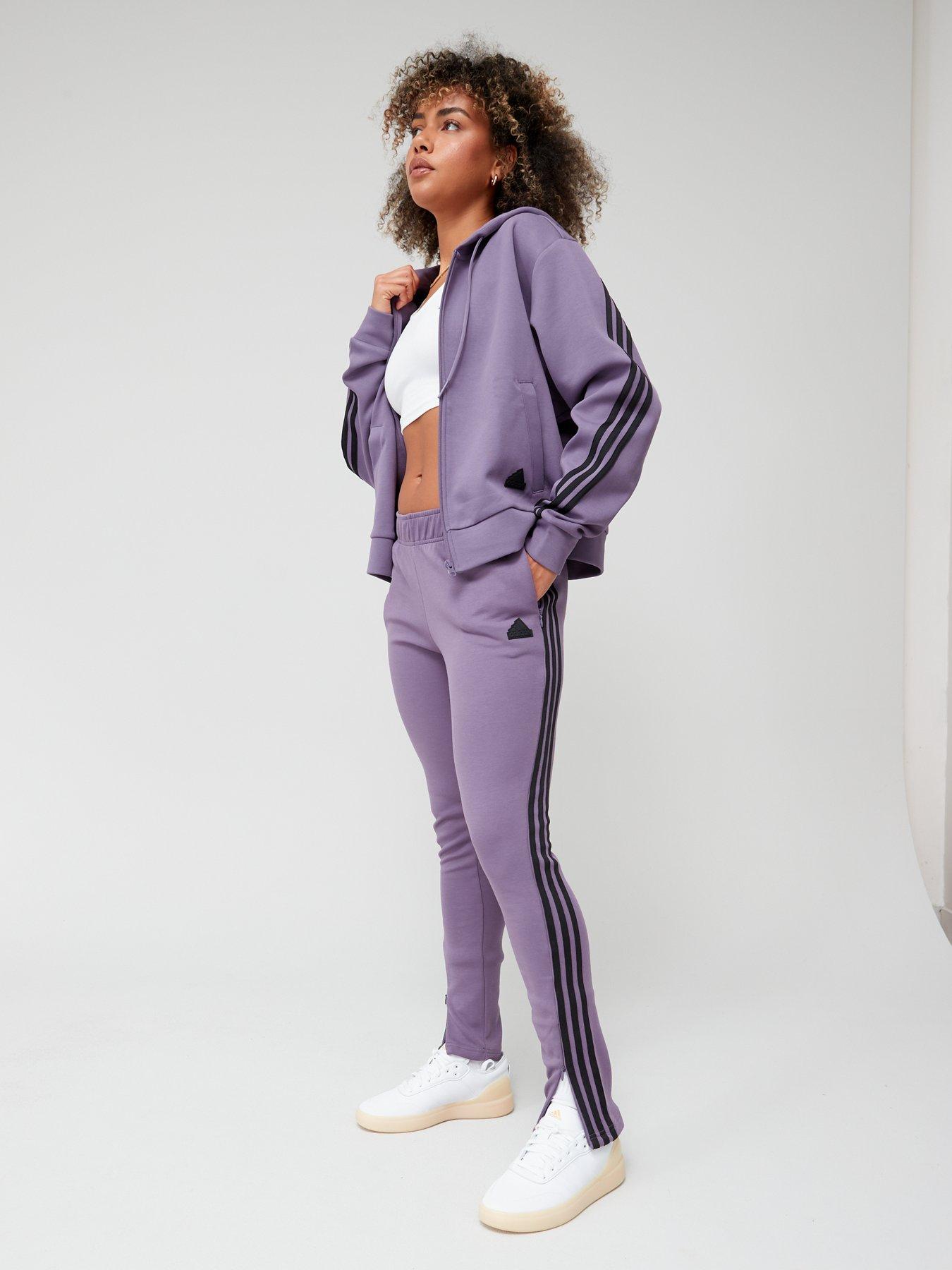 adidas Sportswear Future Icons 3-Stripes Full Zip Hoodie - Purple