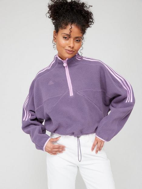 adidas-sportswear-polarfleece-half-zip-purple