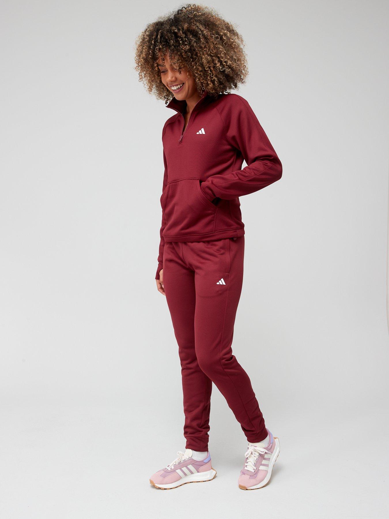 Adidas burgundy shop tracksuit womens