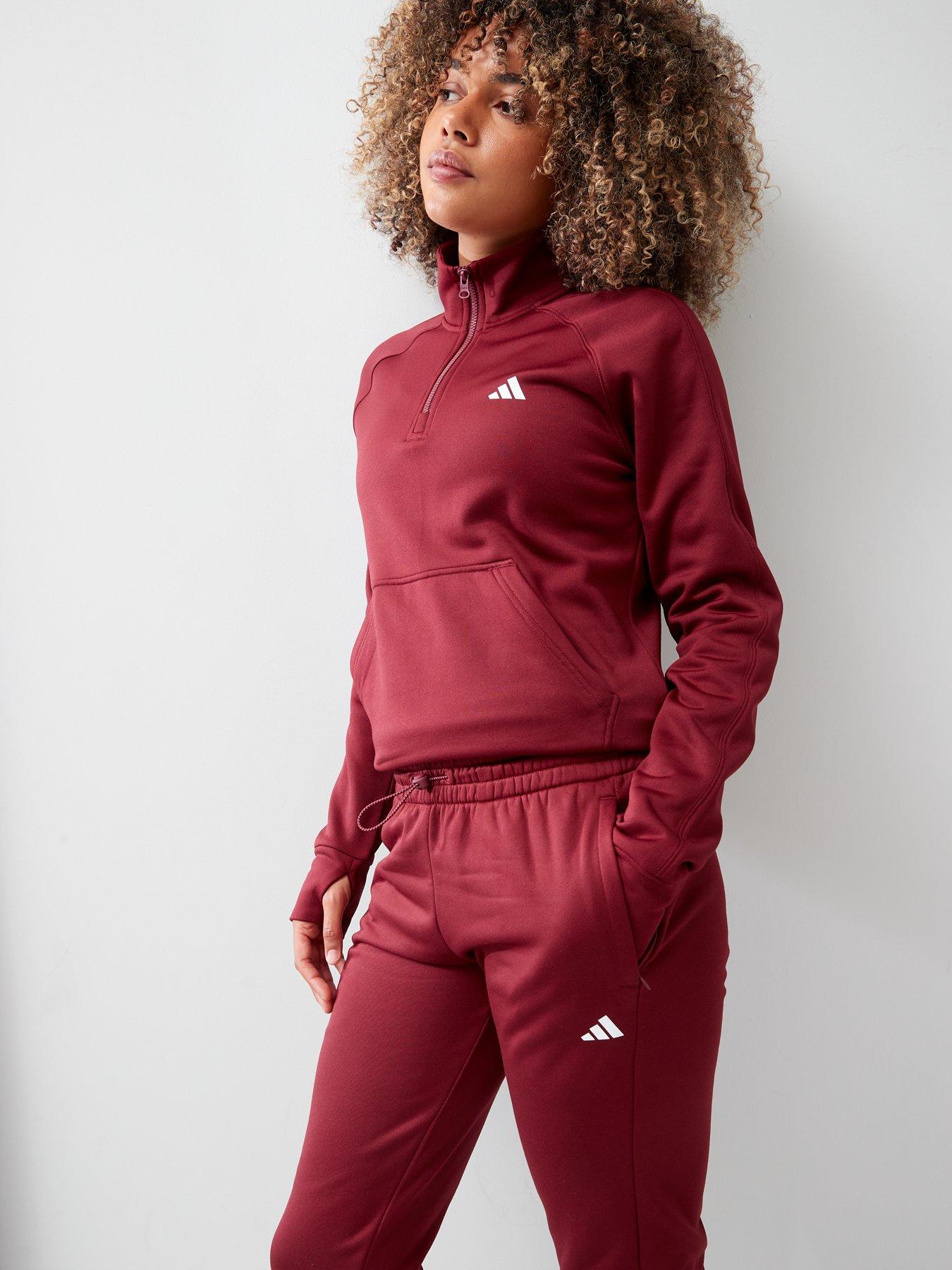 Adidas joggers burgundy online