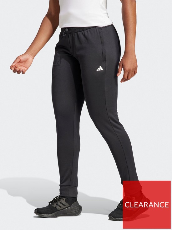 front image of adidas-performance-joggers-blackwhite