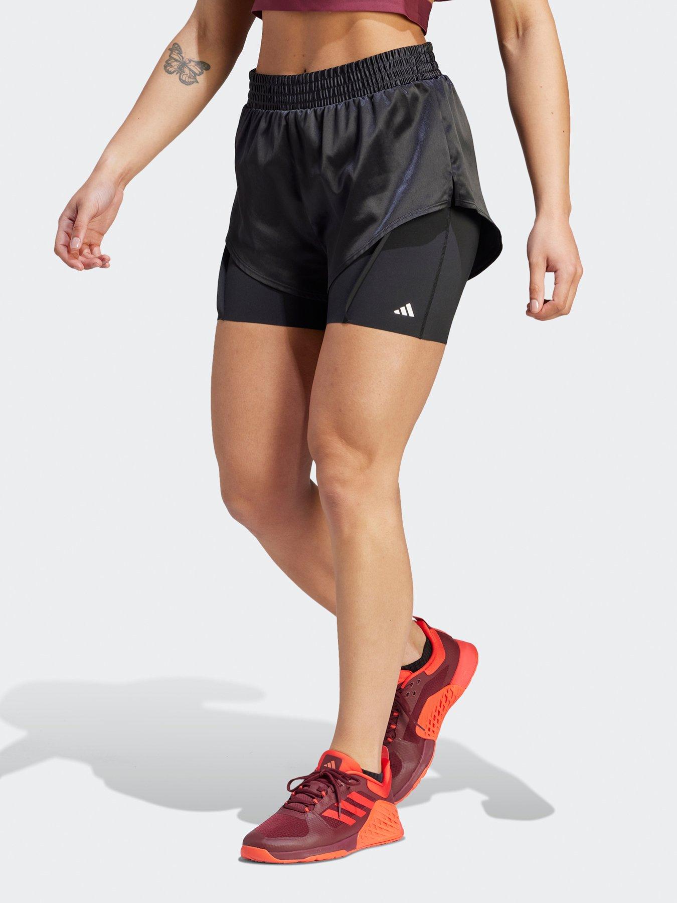 adidas Performance 1 4 Shorts Black White Very