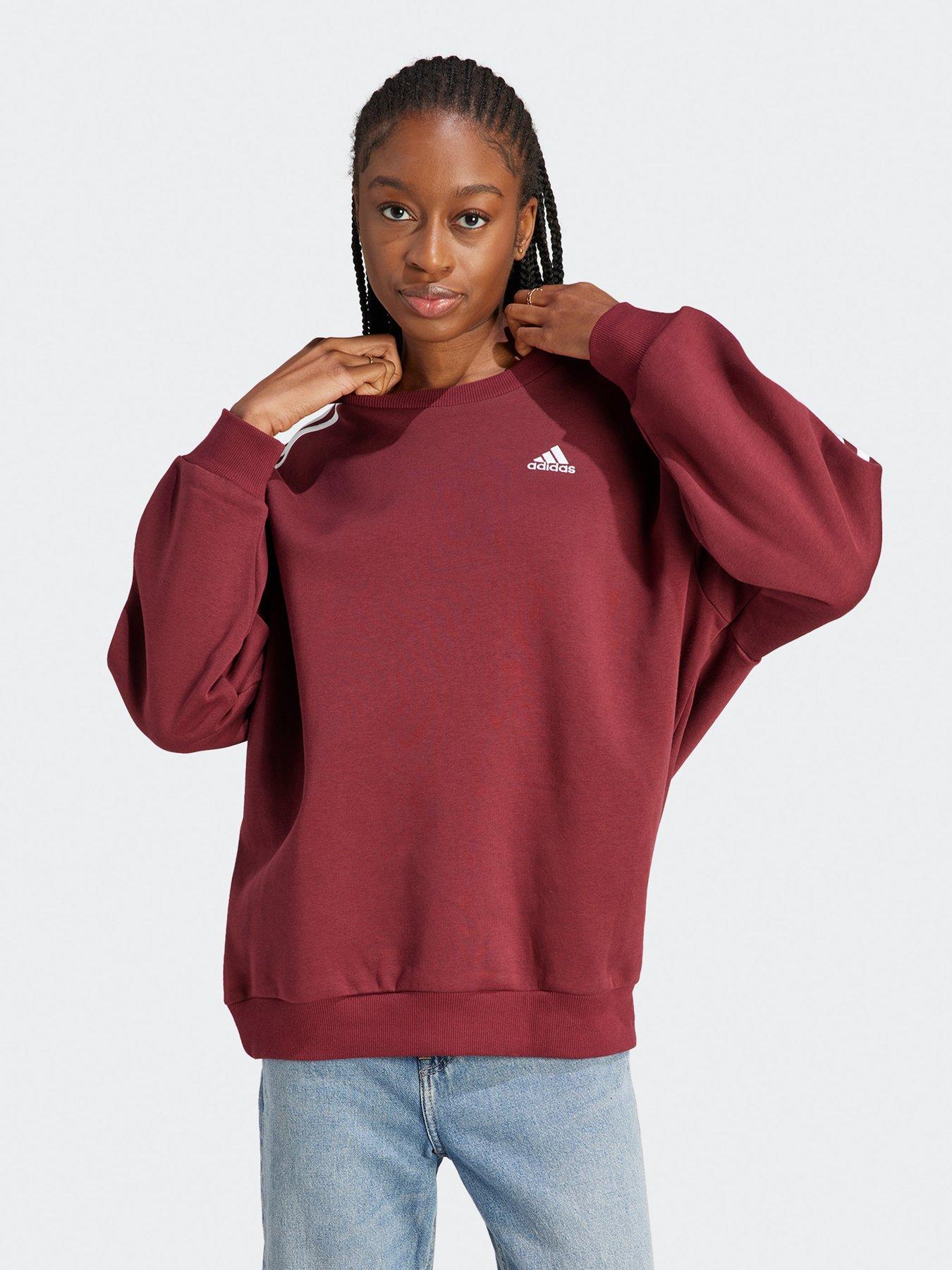 Adidas burgundy crew sales neck