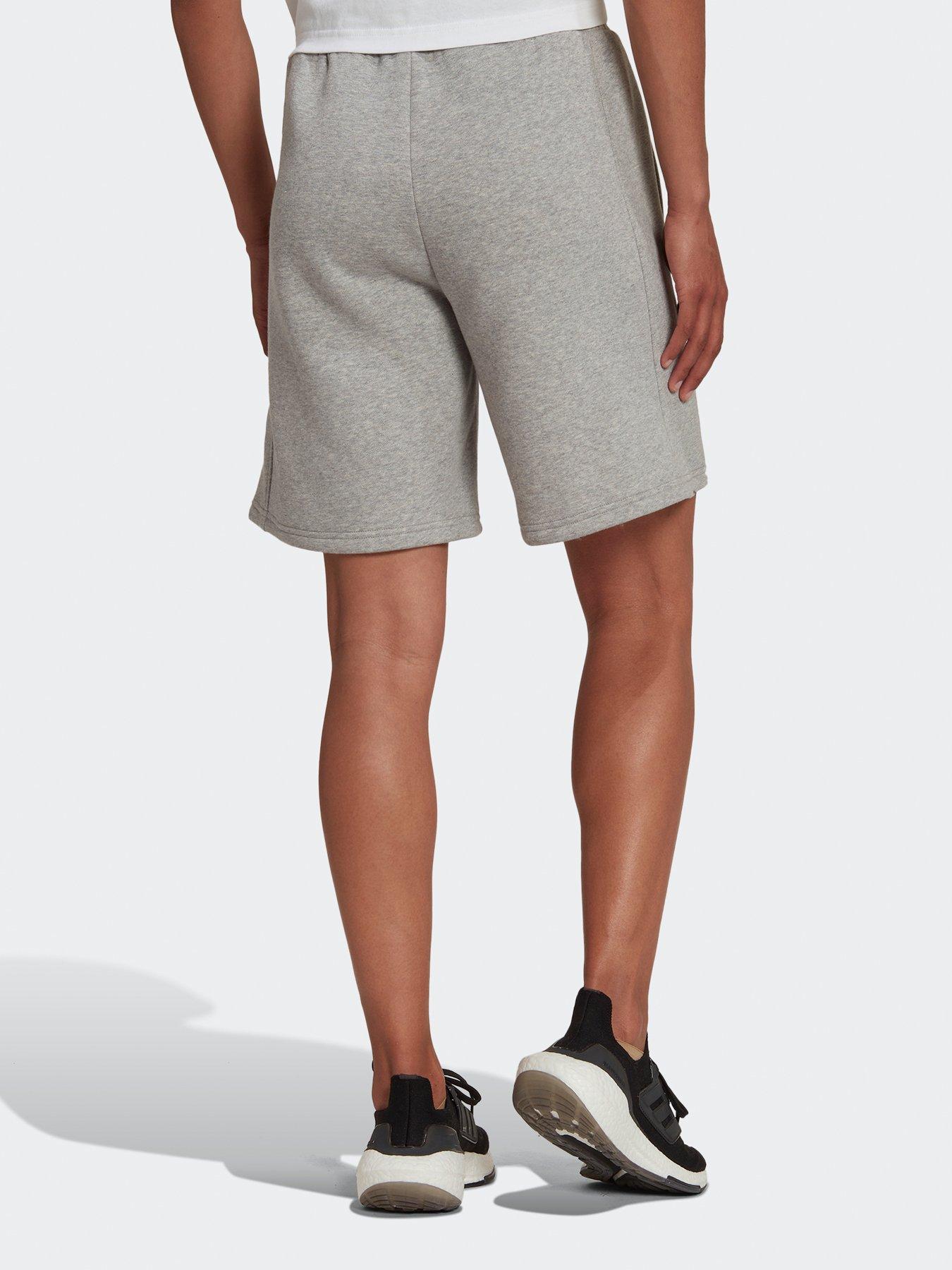 Adidas grey best sale fleece shorts