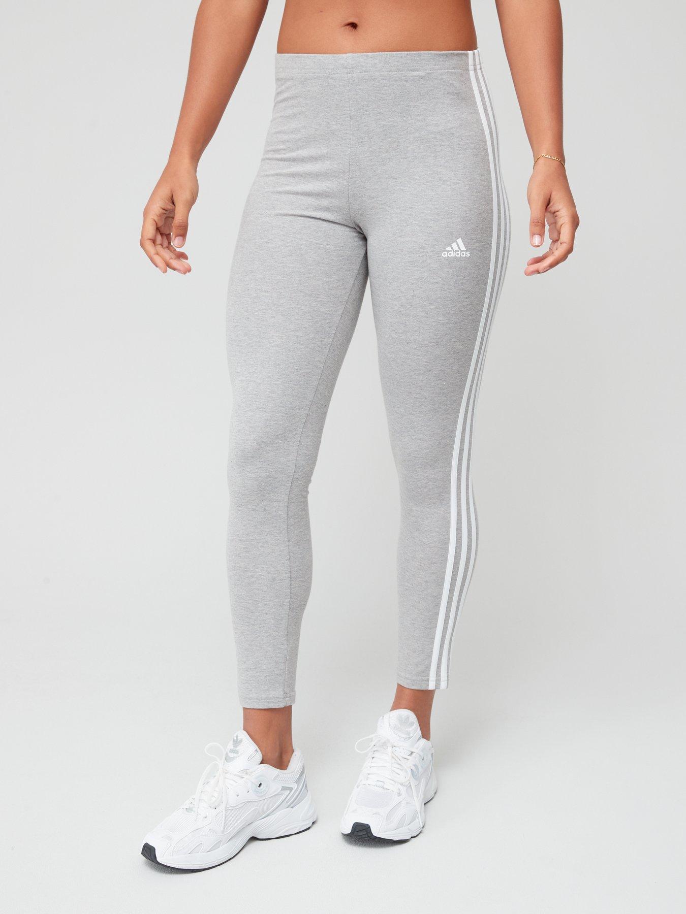 Essentials 3-stripes High-waisted Single Shirt Leggings - Grey/White