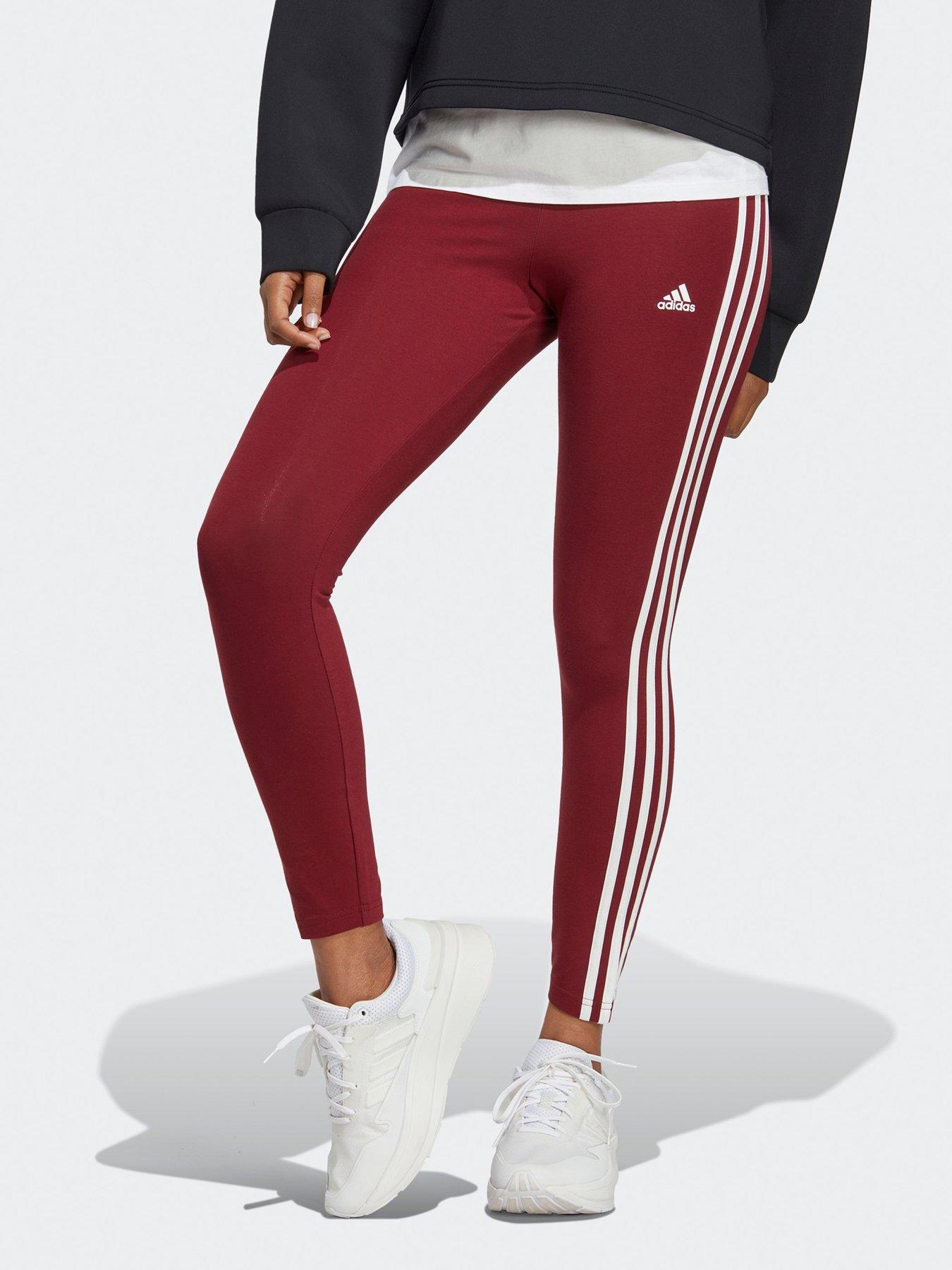 Adidas Sportswear 3 Stripes Leggings Legacy / Burgundy / White - Fast  delivery