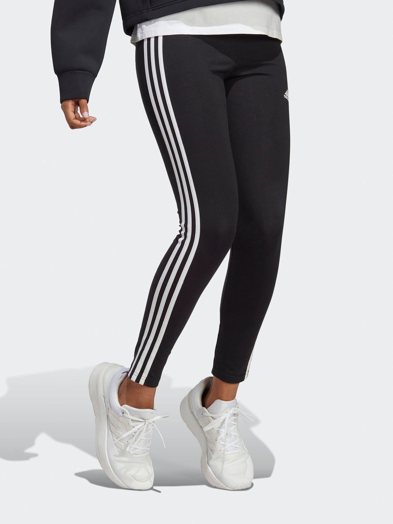 Adidas three stripe leggings cheap black