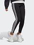  image of adidas-sportswear-womens-high-waisted-3-stripe-leggings-blackwhite