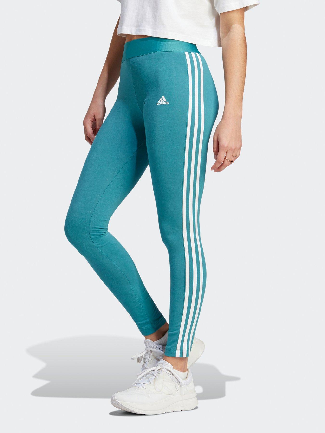 adidas Sportswear Women's Sportswear 3 Stripes Leggings BLUE very.co.uk