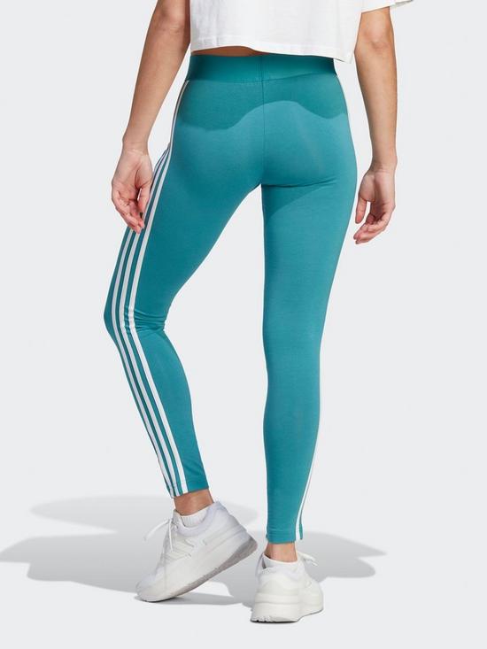 adidas Sportswear Women's Sportswear 3 Stripes Leggings - BLUE | very.co.uk