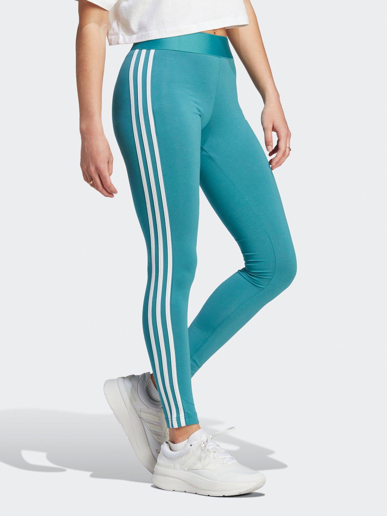 adidas Sportswear Women s Sportswear 3 Stripes Leggings BLUE