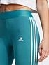  image of adidas-sportswear-womens-sportswear-3-stripes-leggings-blue