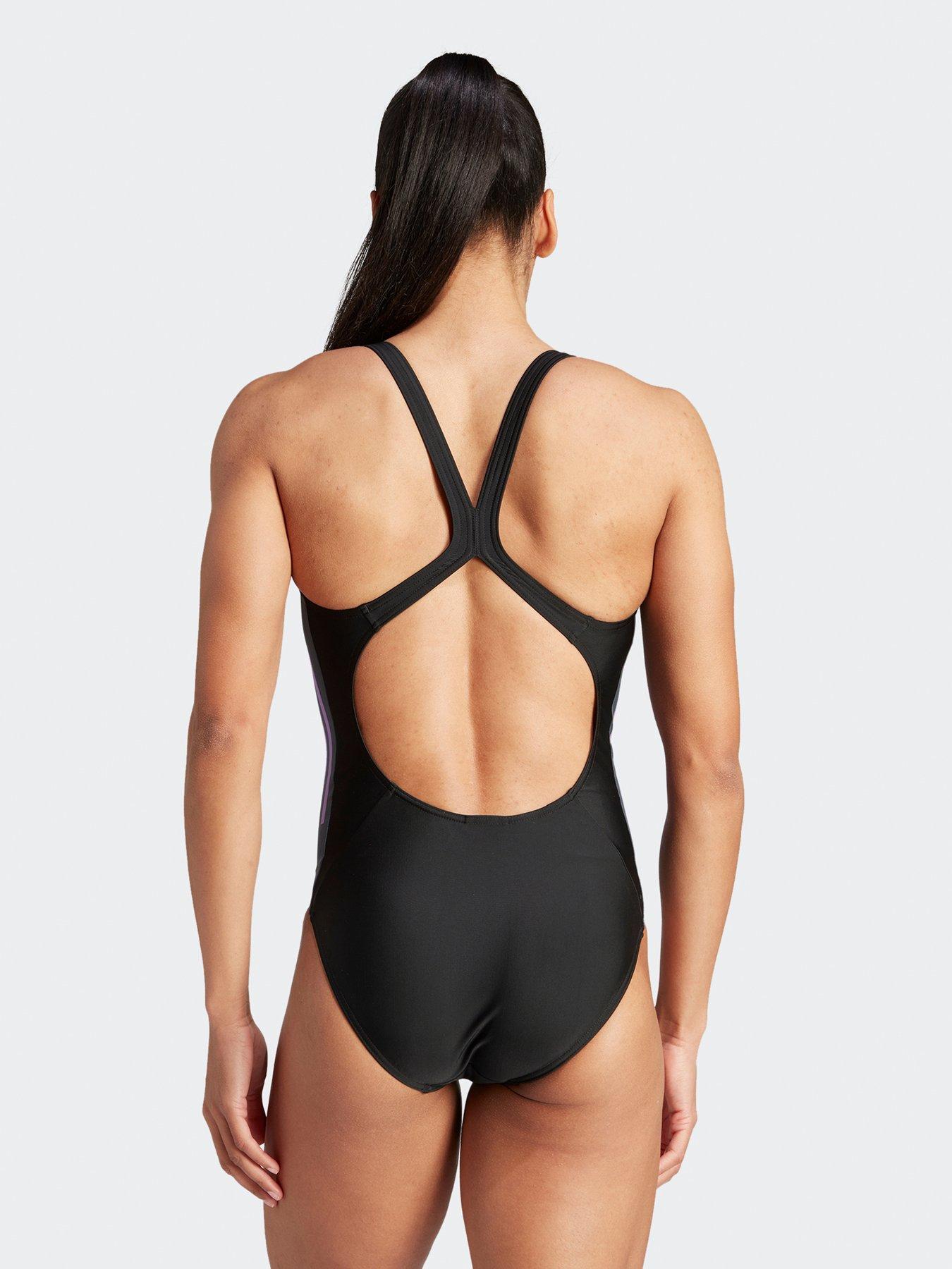 Performance 3 stripes Colorblock Swimsuit Black