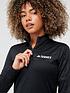  image of adidas-terrex-womens-multi-half-zip-long-sleeve-top-black