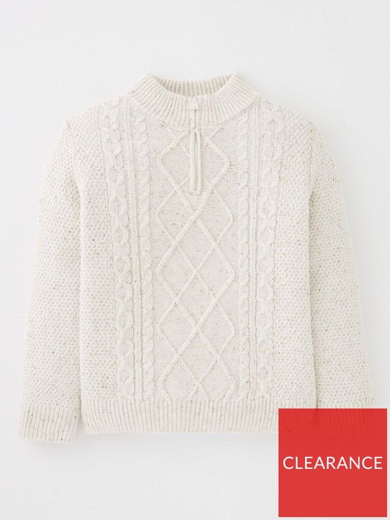front image of mini-v-by-very-boys-funnel-neck-knitted-jumper-cream