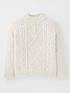  image of mini-v-by-very-boys-funnel-neck-knitted-jumper-cream