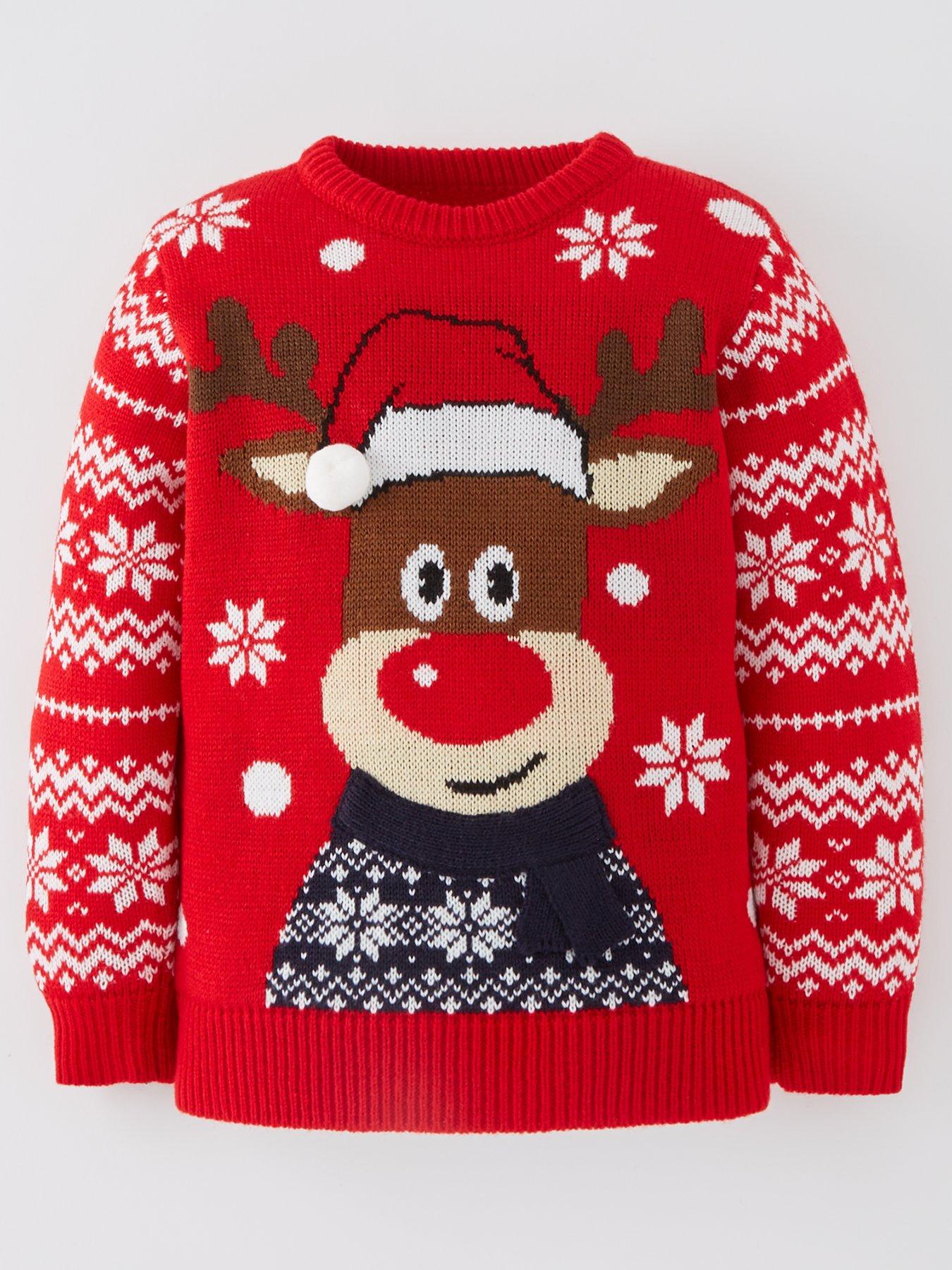 Boys Rudolph Xmas Jumper Multi