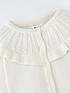  image of mini-v-by-very-girls-pointelle-frill-knitted-cardigan-white