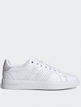 adidas sportswear advantage premium trainers - white, white, size 7, women
