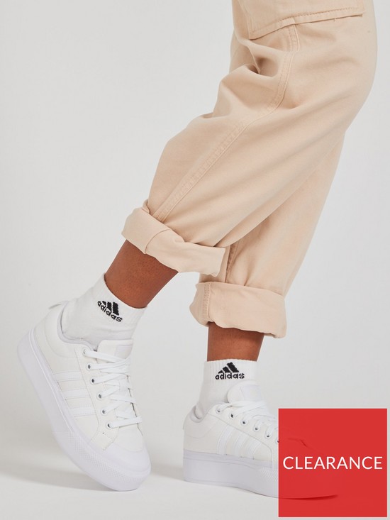 front image of adidas-sportswear-womens-bravada-20-platform-trainers-white