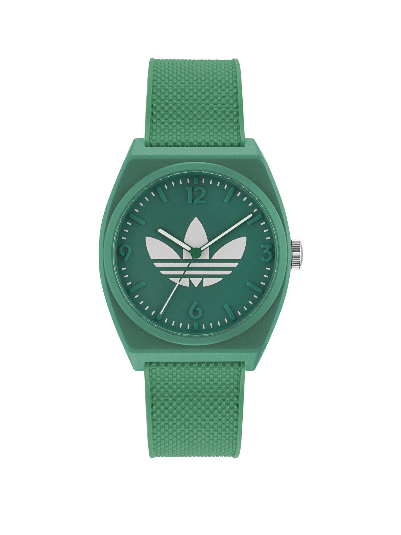 Product photograph of Adidas Unisex Project Two Green Watch from very.co.uk