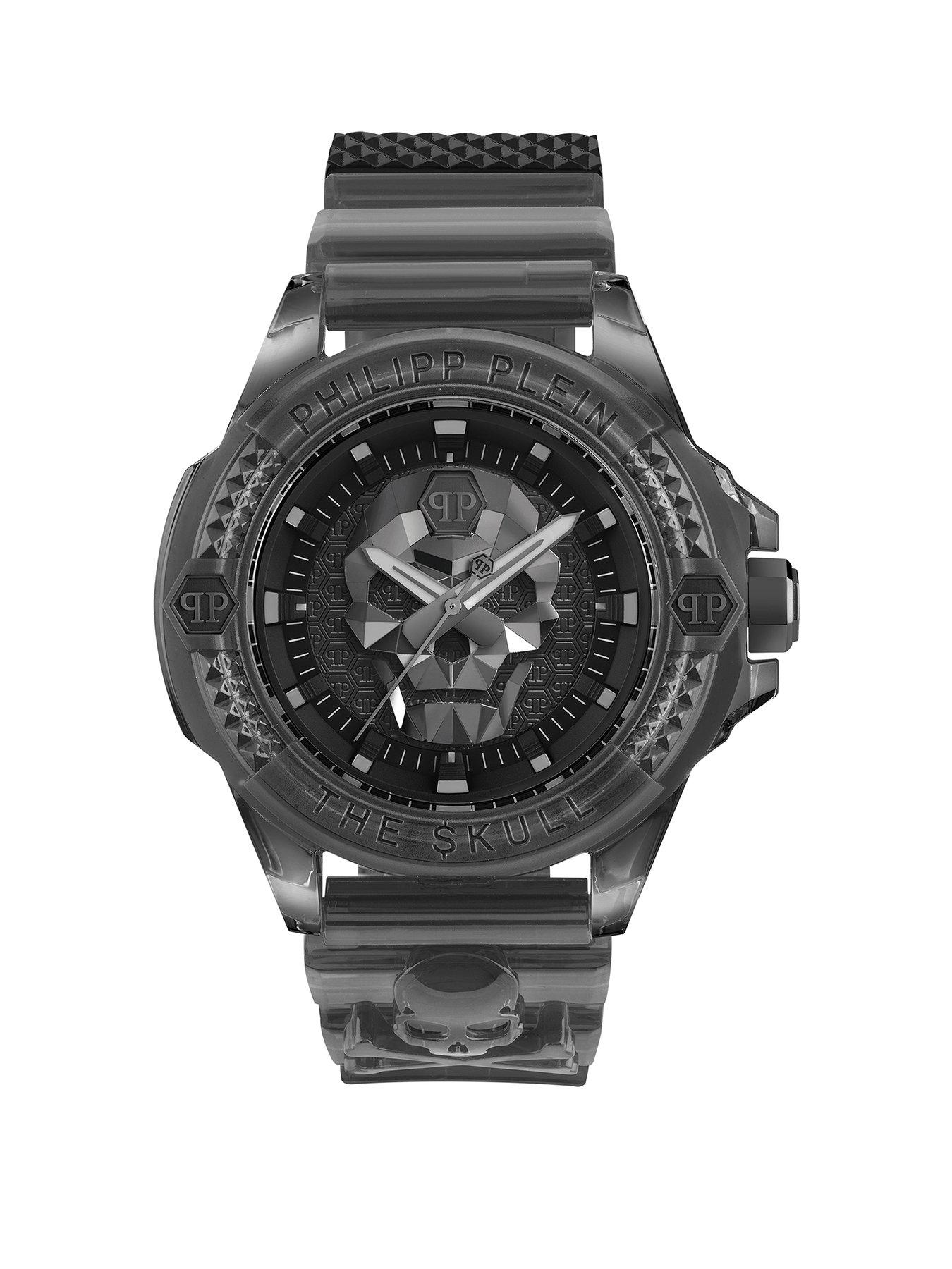 Product photograph of Philipp Plein Mens Highconic Skull Synthetic Watch from very.co.uk