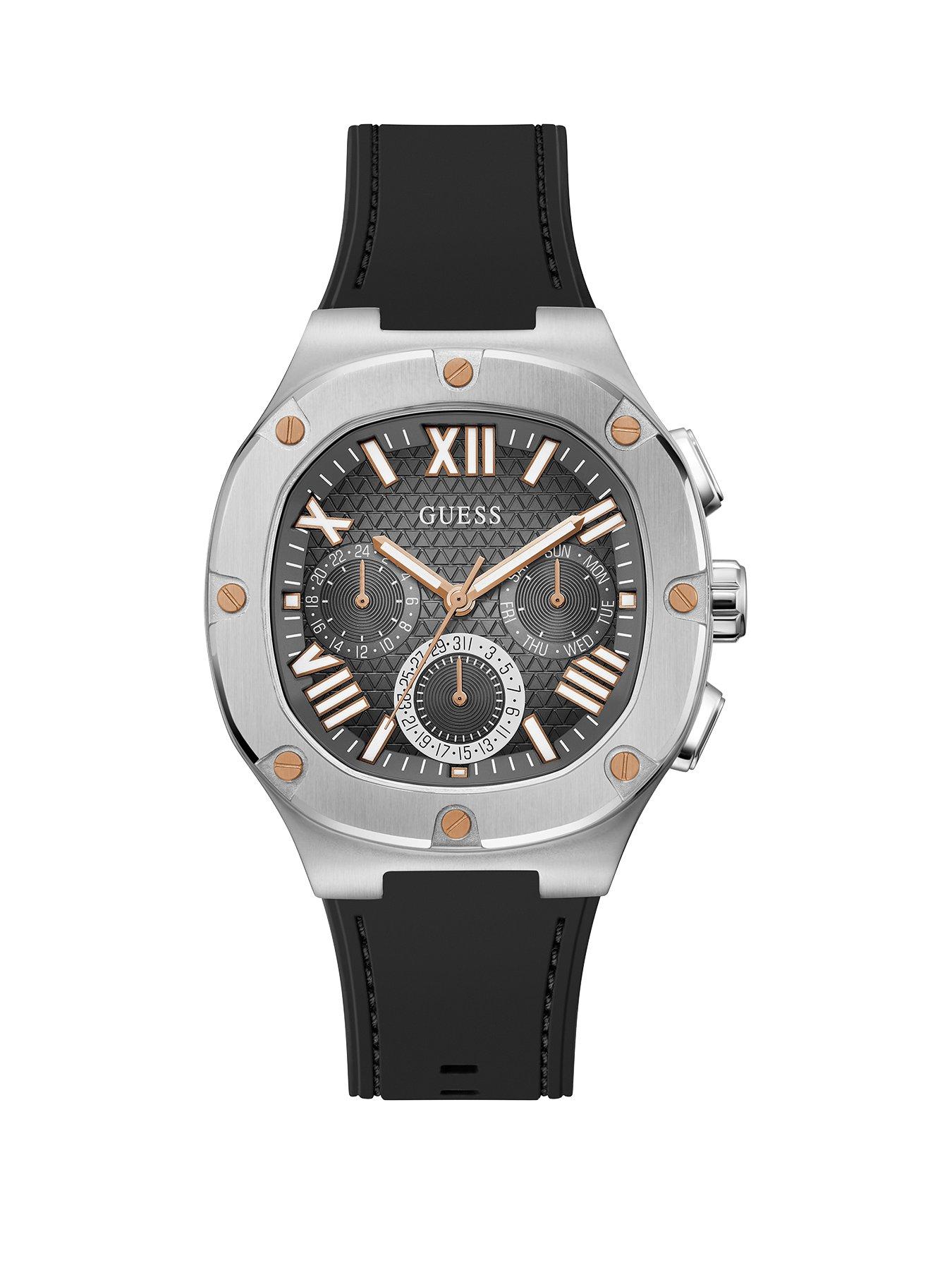 Product photograph of Guess Men Headline Watch from very.co.uk