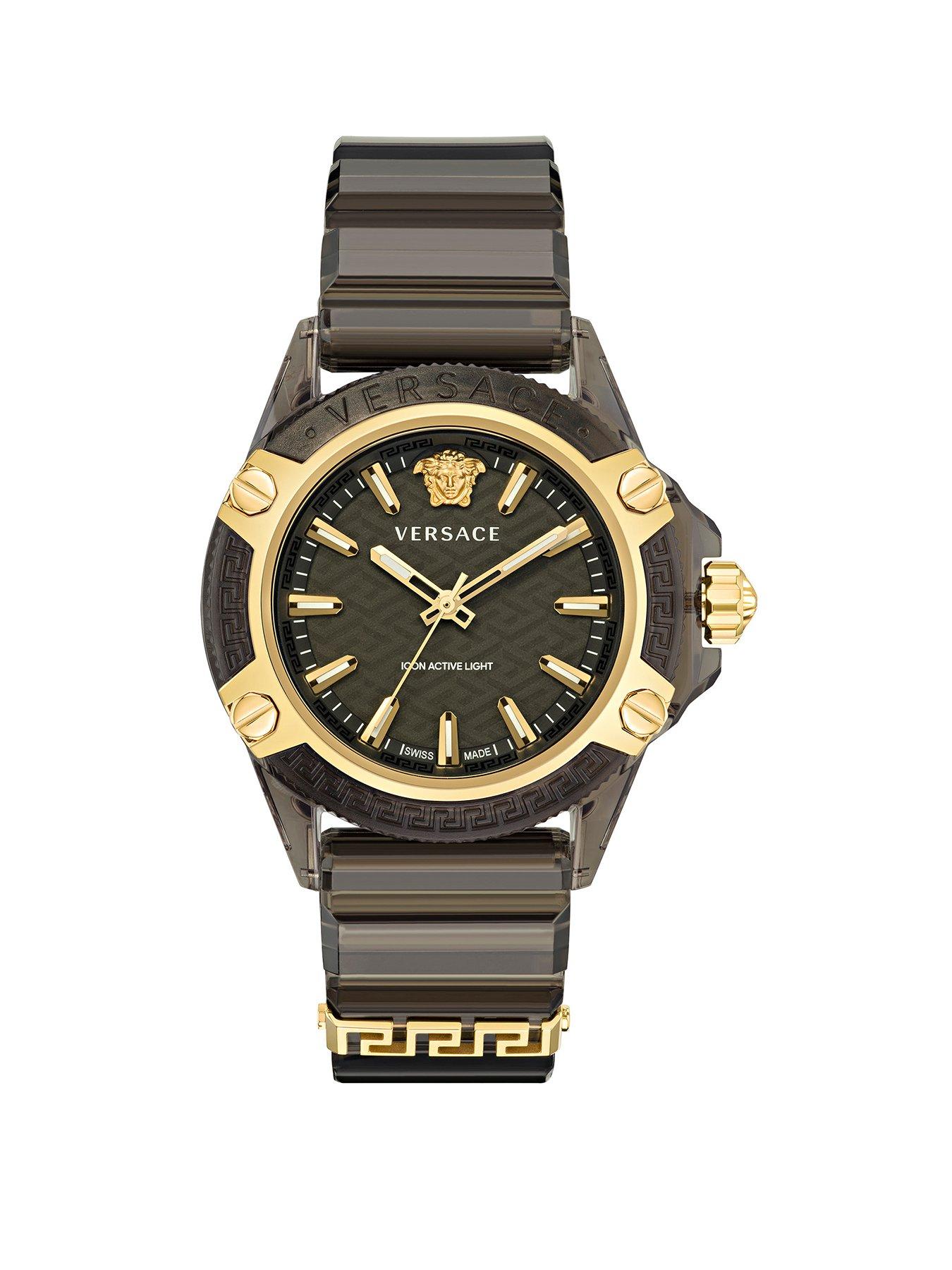 Product photograph of Versace Icon Active Indiglo Unisex Watch from very.co.uk