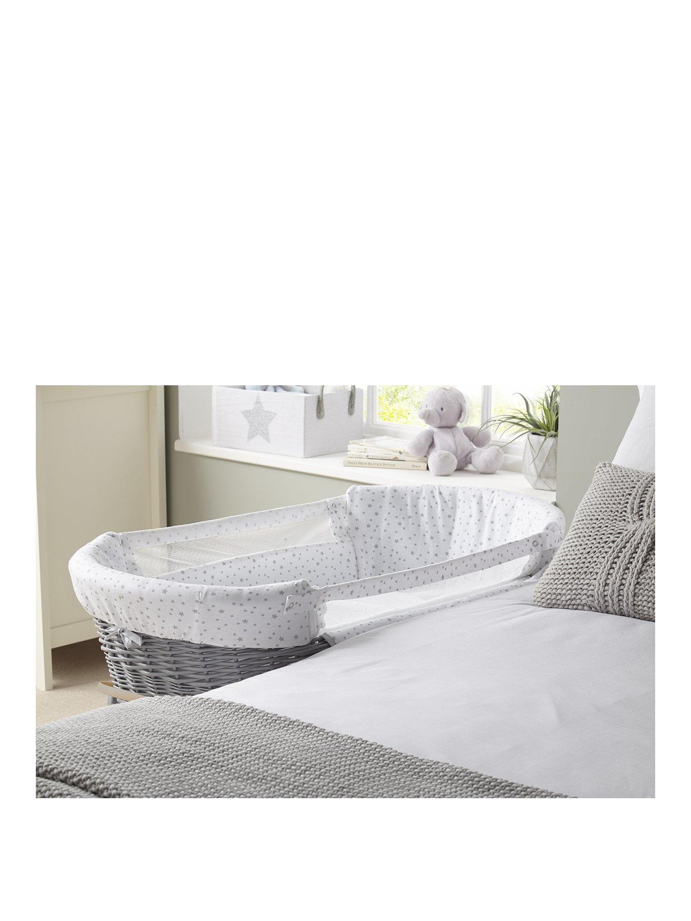 Clair de lune stars sales and stripes moses basket