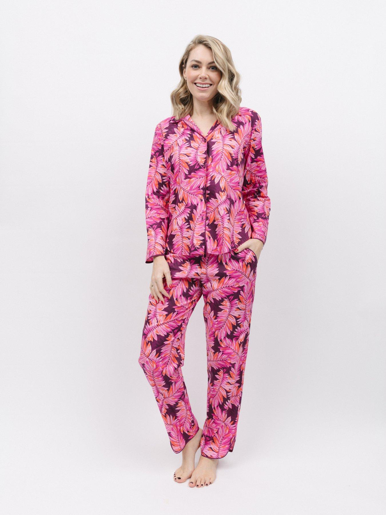 Cyberjammies Magenta Palm Leaf Print Set