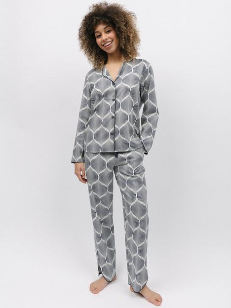 cyberjammies-cream-geo-print-pyjama-set