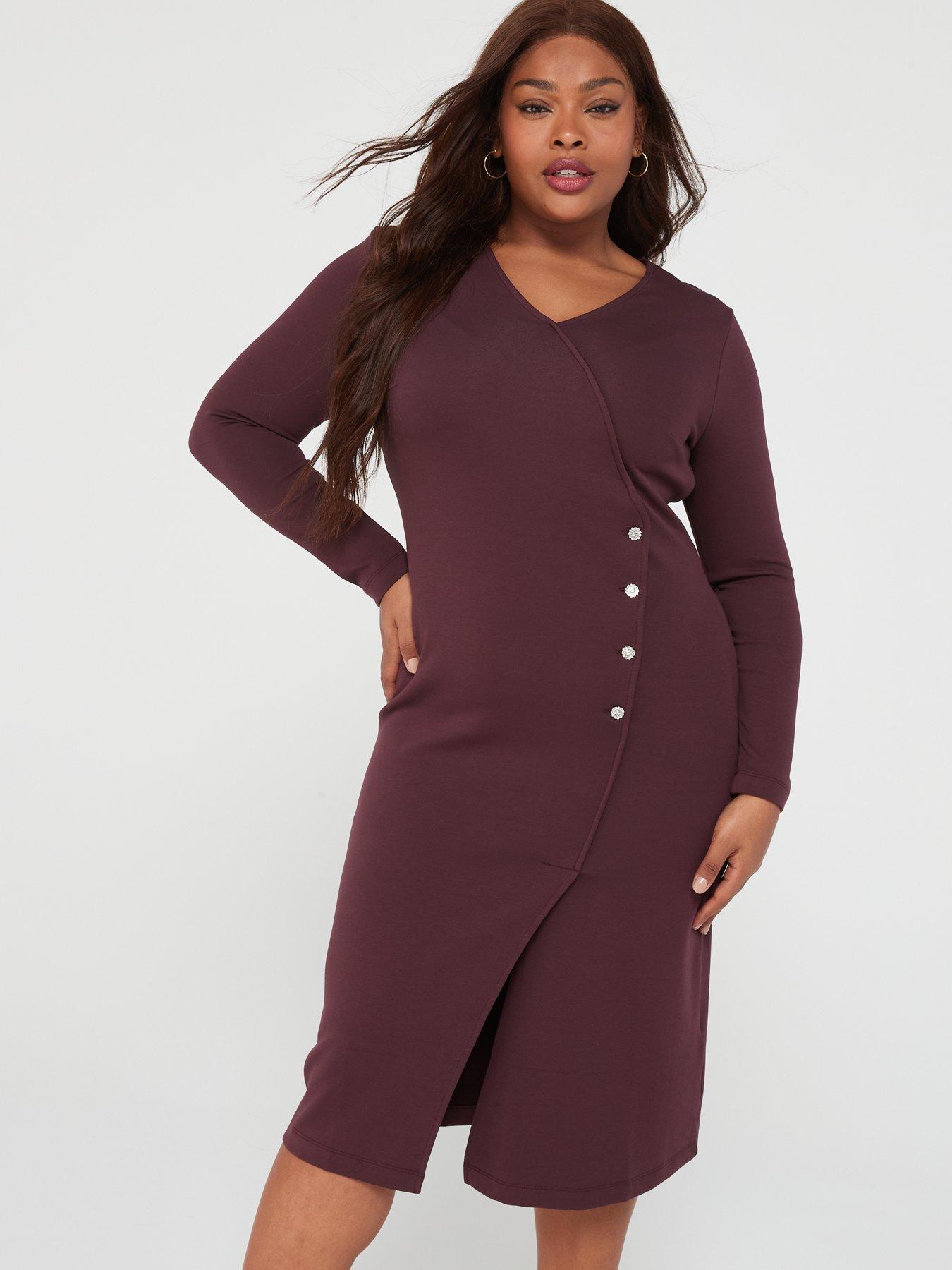 Formal long store sleeve midi dress