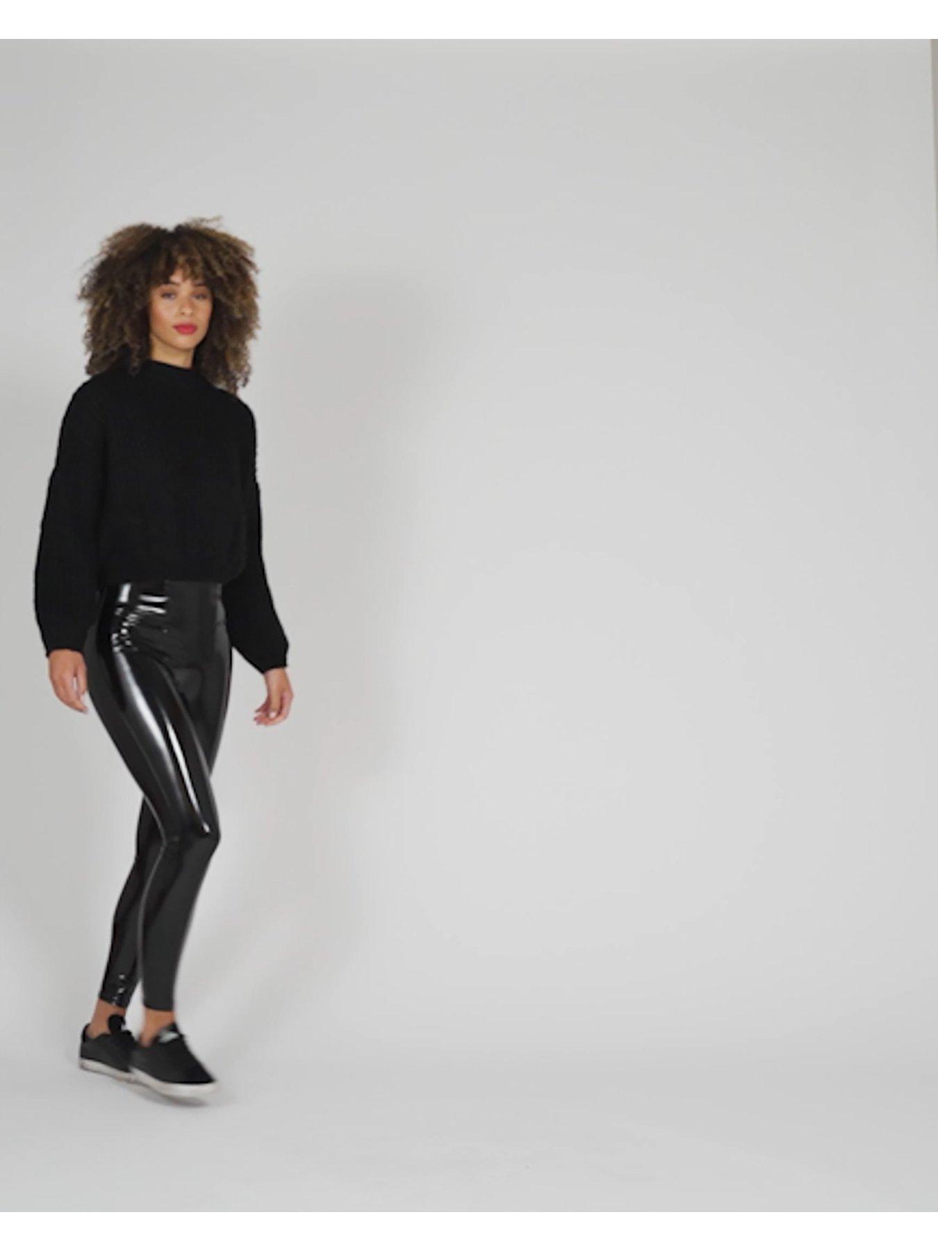 Spanx Shiny Faux Leather store Legging