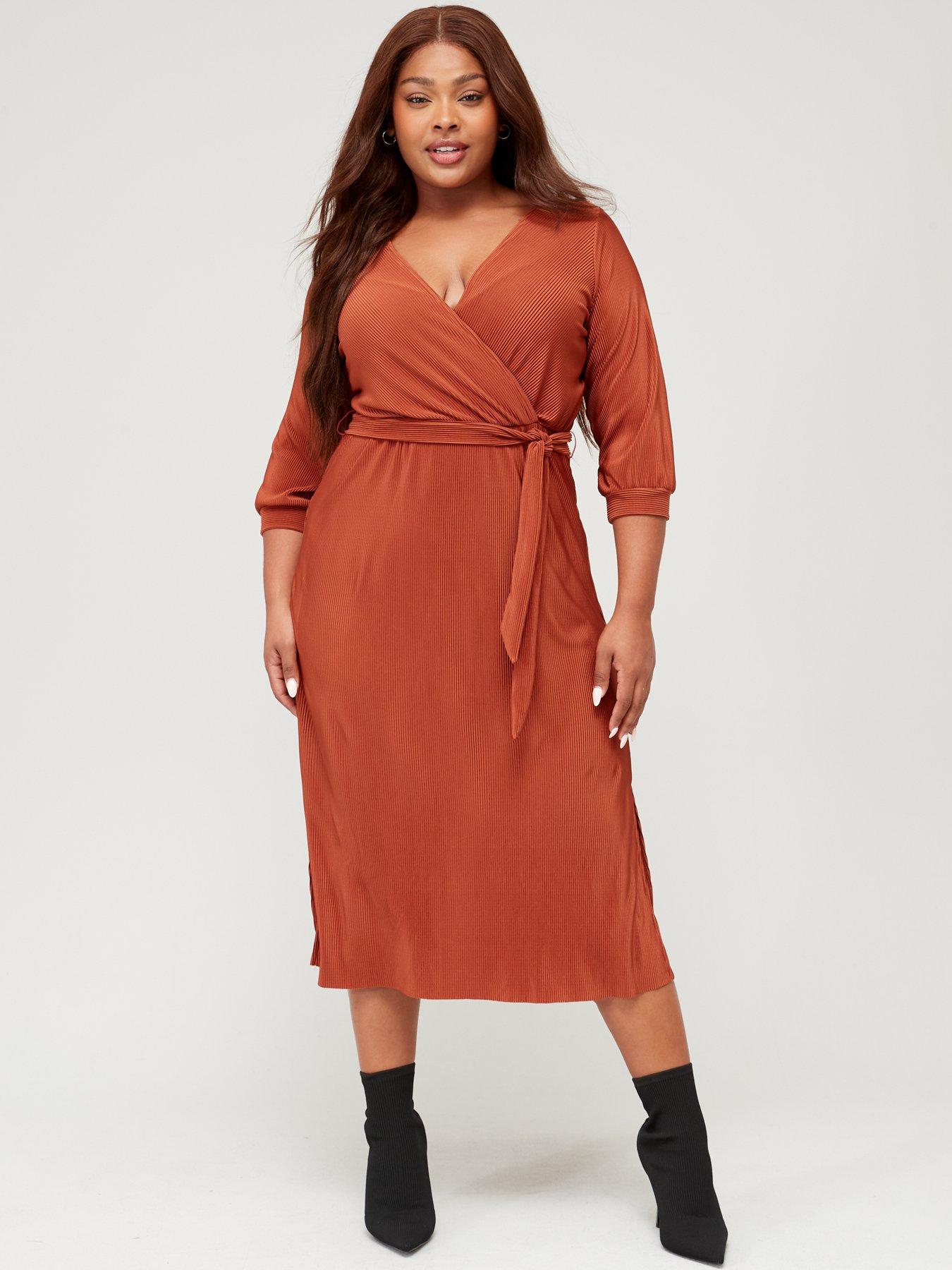 V neck three quarter sleeve outlet dress