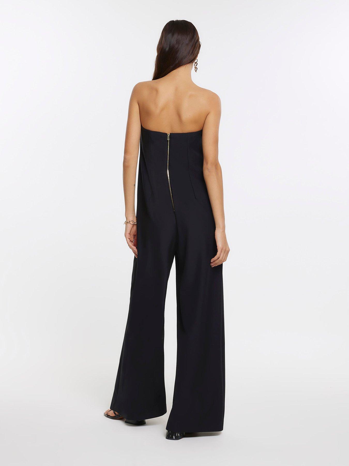 River island wide leg hot sale jumpsuit