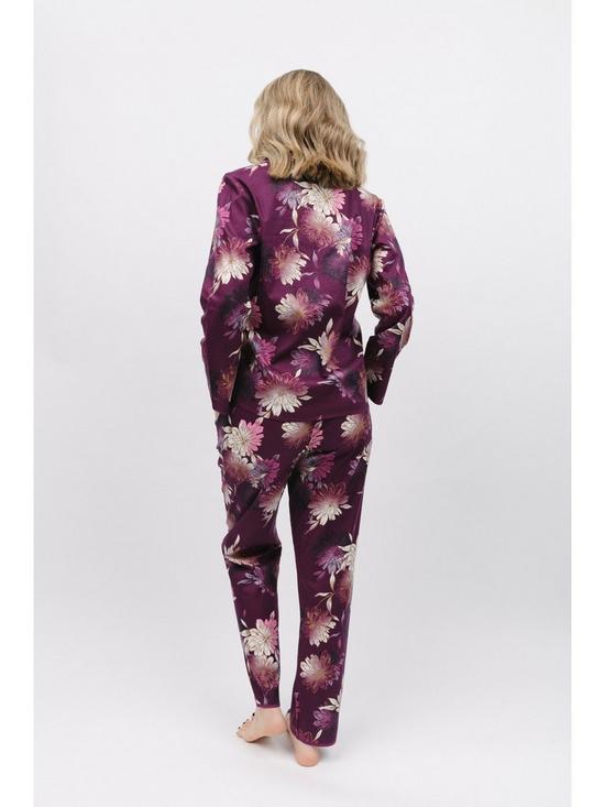 stillFront image of cyberjammies-dk-magenta-floral-print-pyjama-set