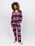  image of cyberjammies-dk-magenta-check-cosy-pyjama-set