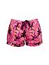  image of cyberjammies-magenta-palm-leaf-print-shorts-cami