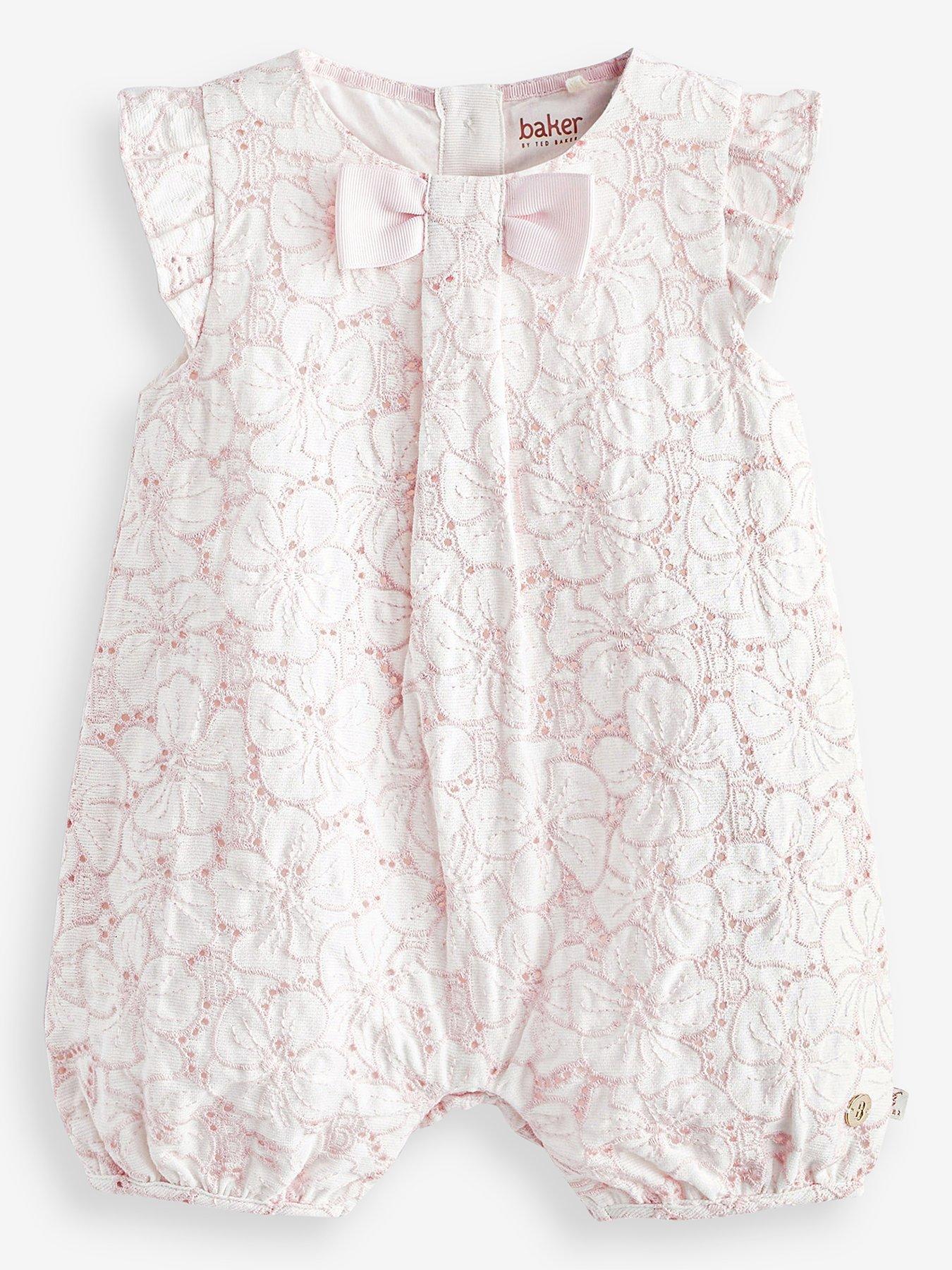 Ted Baker Baker By Ted Baker Baby Girls Pink Floral Romper very.co.uk